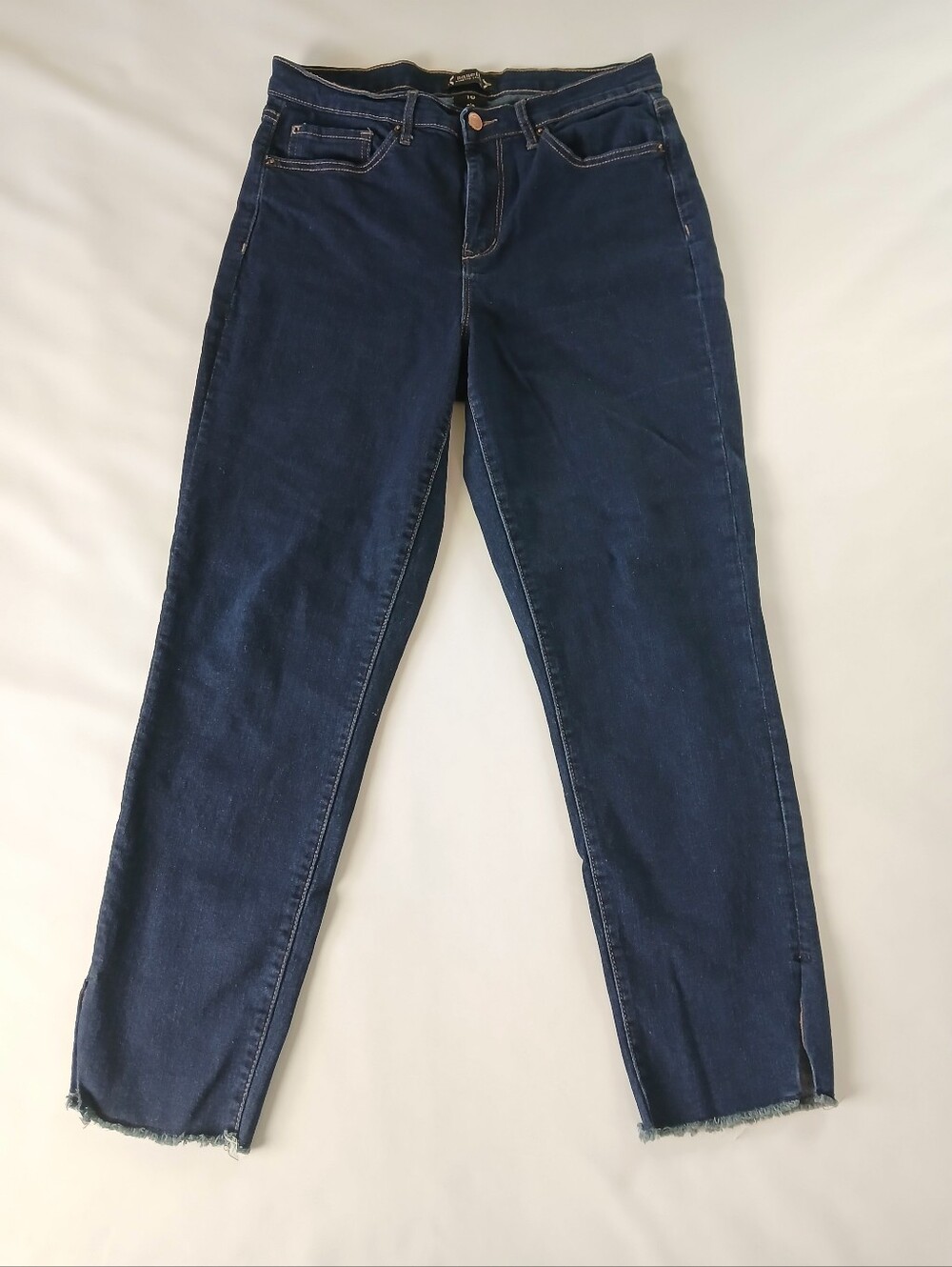 Nanette Lapore Belle High Rise Ankle Slim Blue Denim Jeans